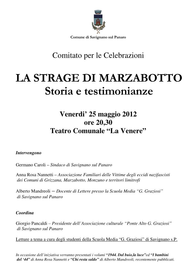 savignano 25 maggio 2012